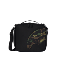 SHARK CENTRAL BLACK NYLON CAMO EMBOSSED SHARK SNACKPACK