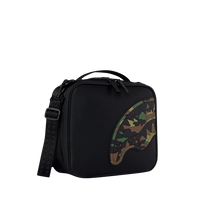 SHARK CENTRAL BLACK NYLON CAMO EMBOSSED SHARK SNACKPACK