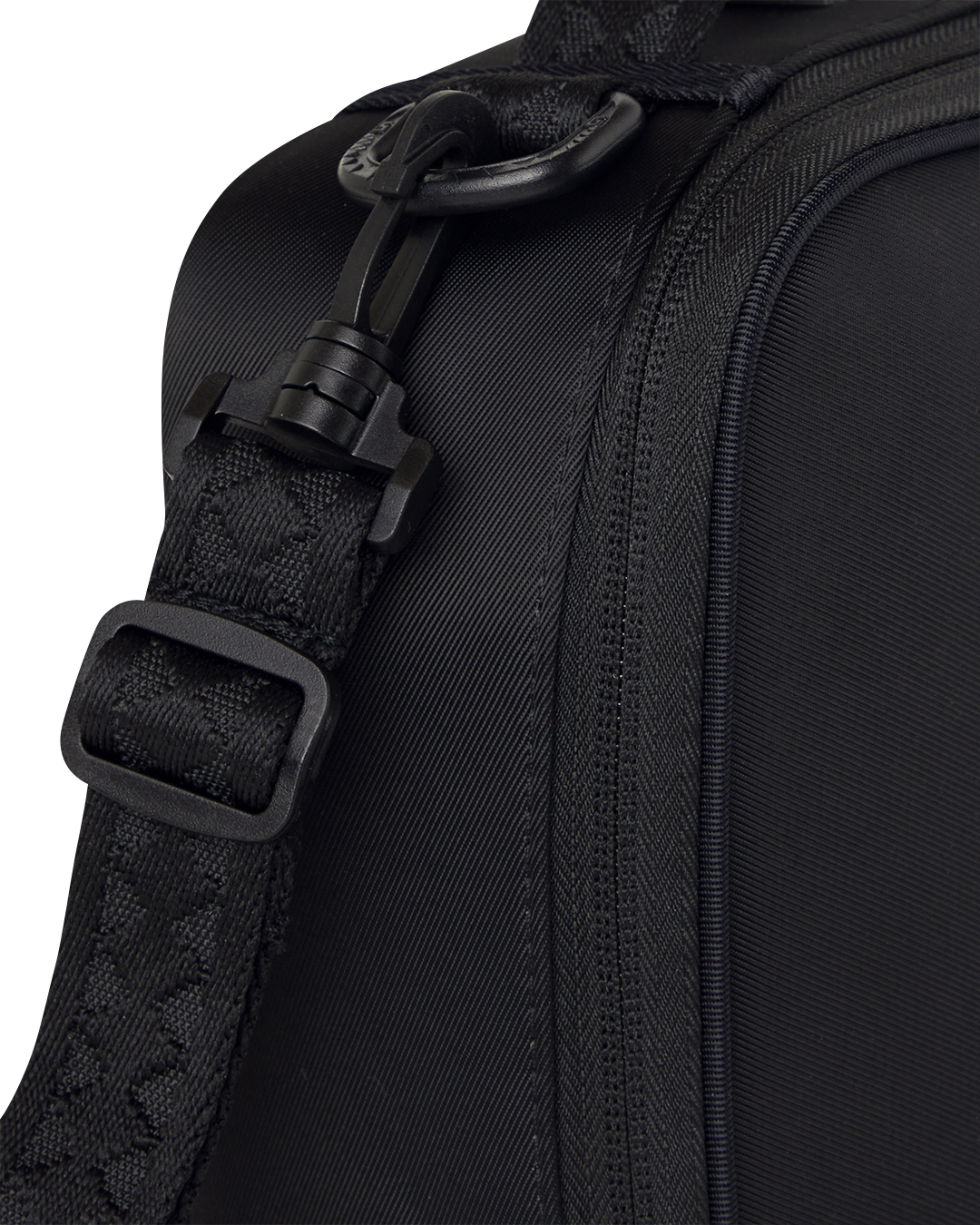 SHARK CENTRAL BLACK NYLON CAMO EMBOSSED SHARK SNACKPACK