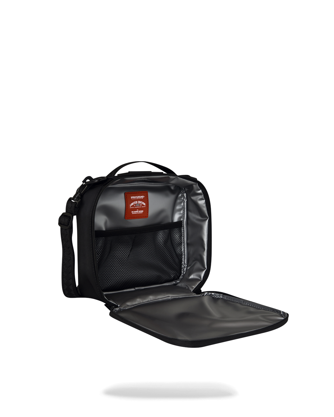 SHARK CENTRAL BLACK NYLON CAMO EMBOSSED SHARK SNACKPACK