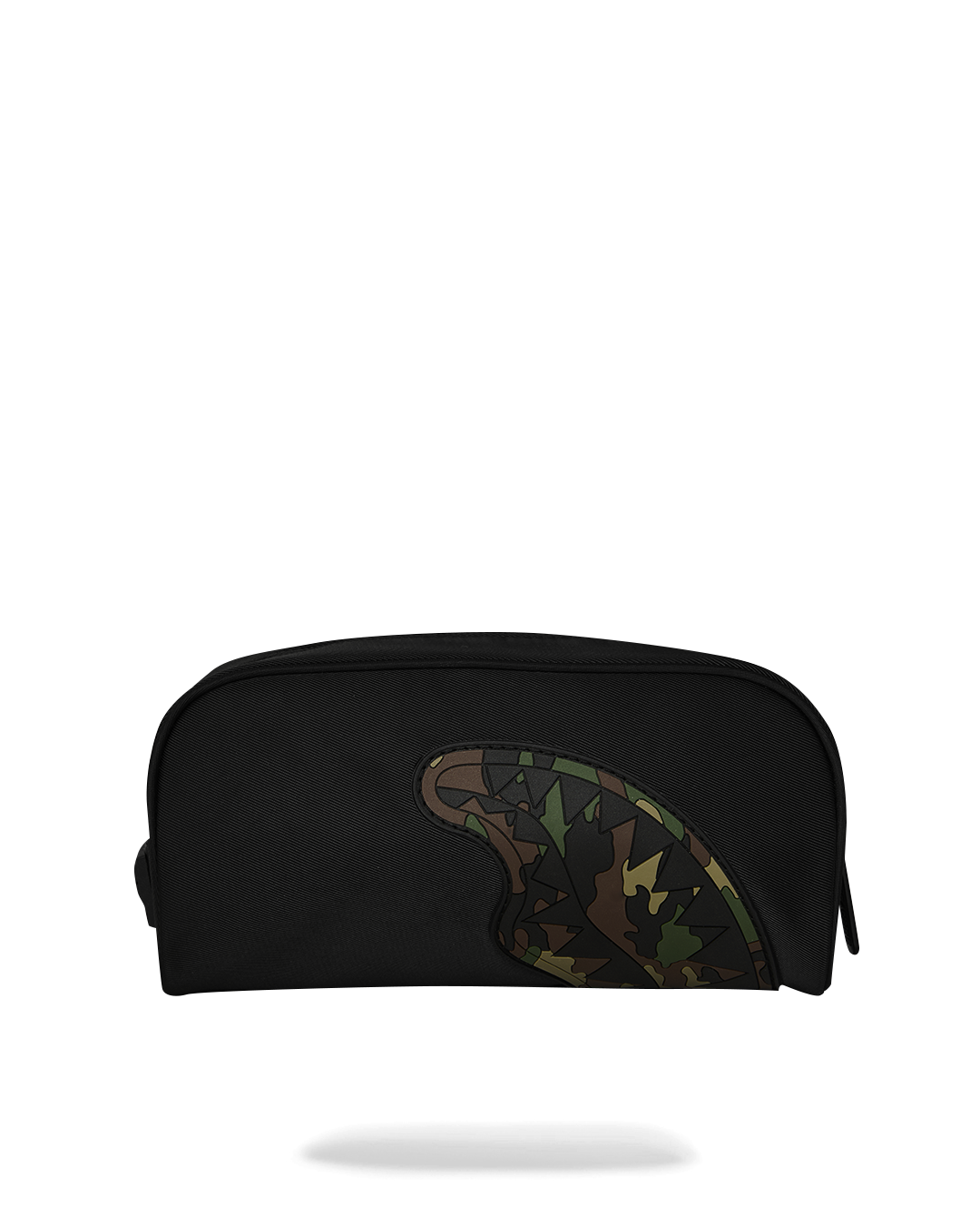 SHARK CENTRAL BLACK NYLON CAMO EMBOSSED SHARK POUCH