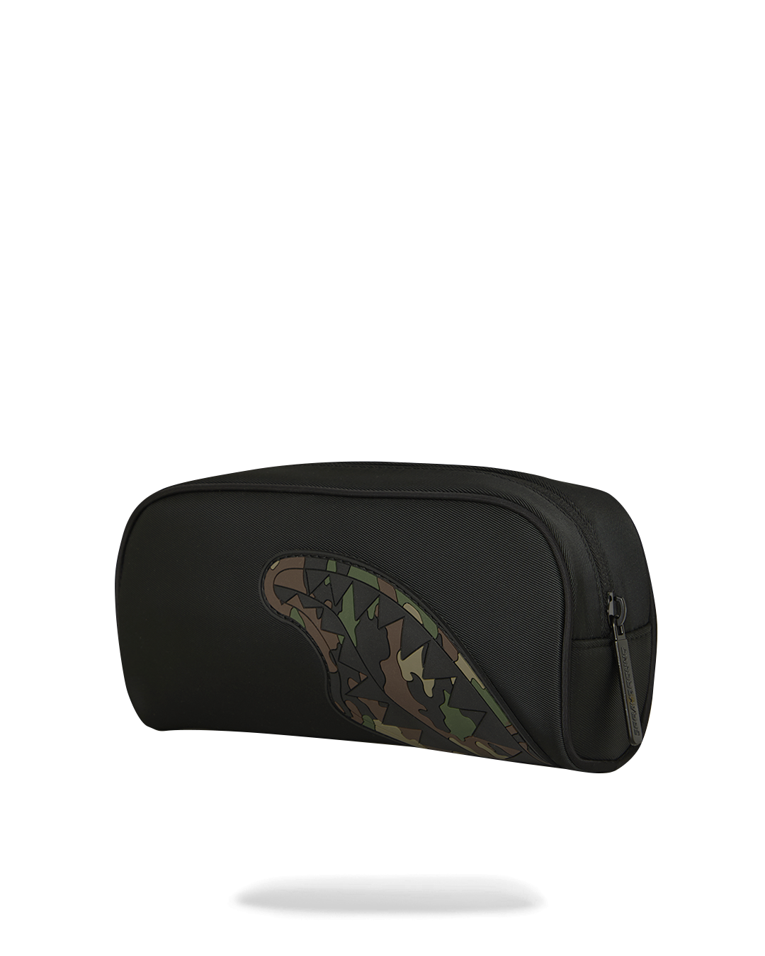 SHARK CENTRAL BLACK NYLON CAMO EMBOSSED SHARK POUCH