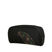 SHARK CENTRAL BLACK NYLON CAMO EMBOSSED SHARK POUCH