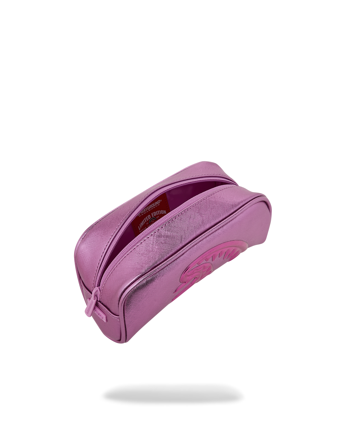 METALLIC PINK METALLIC DRIP PENCIL POUCH