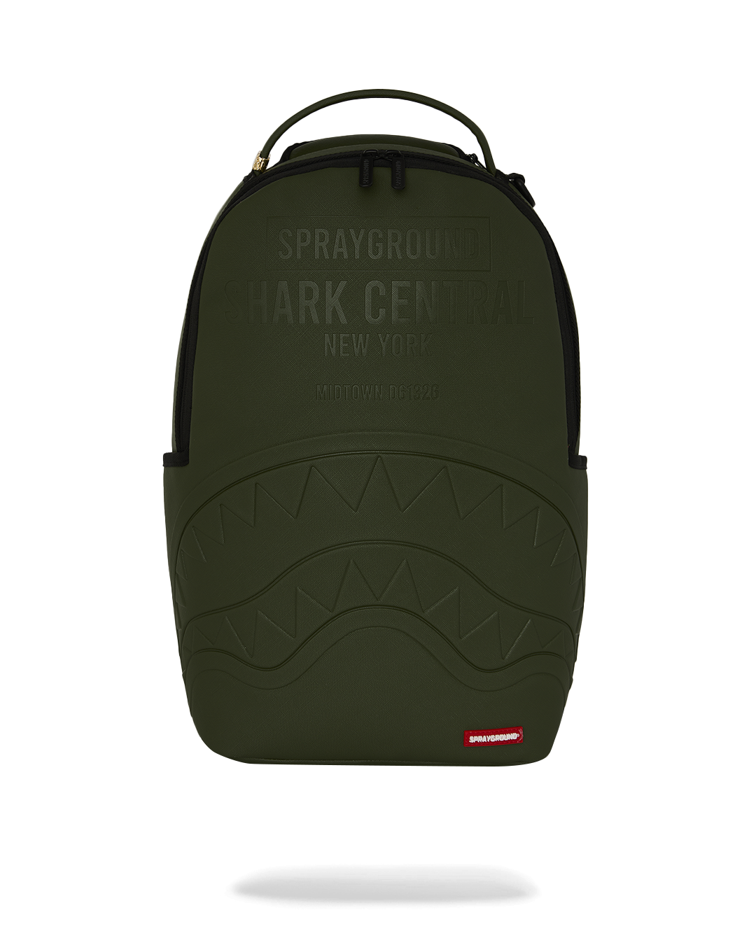 SHARK CENTRAL EMBOSSED GREEN DLXSV BACKPACK