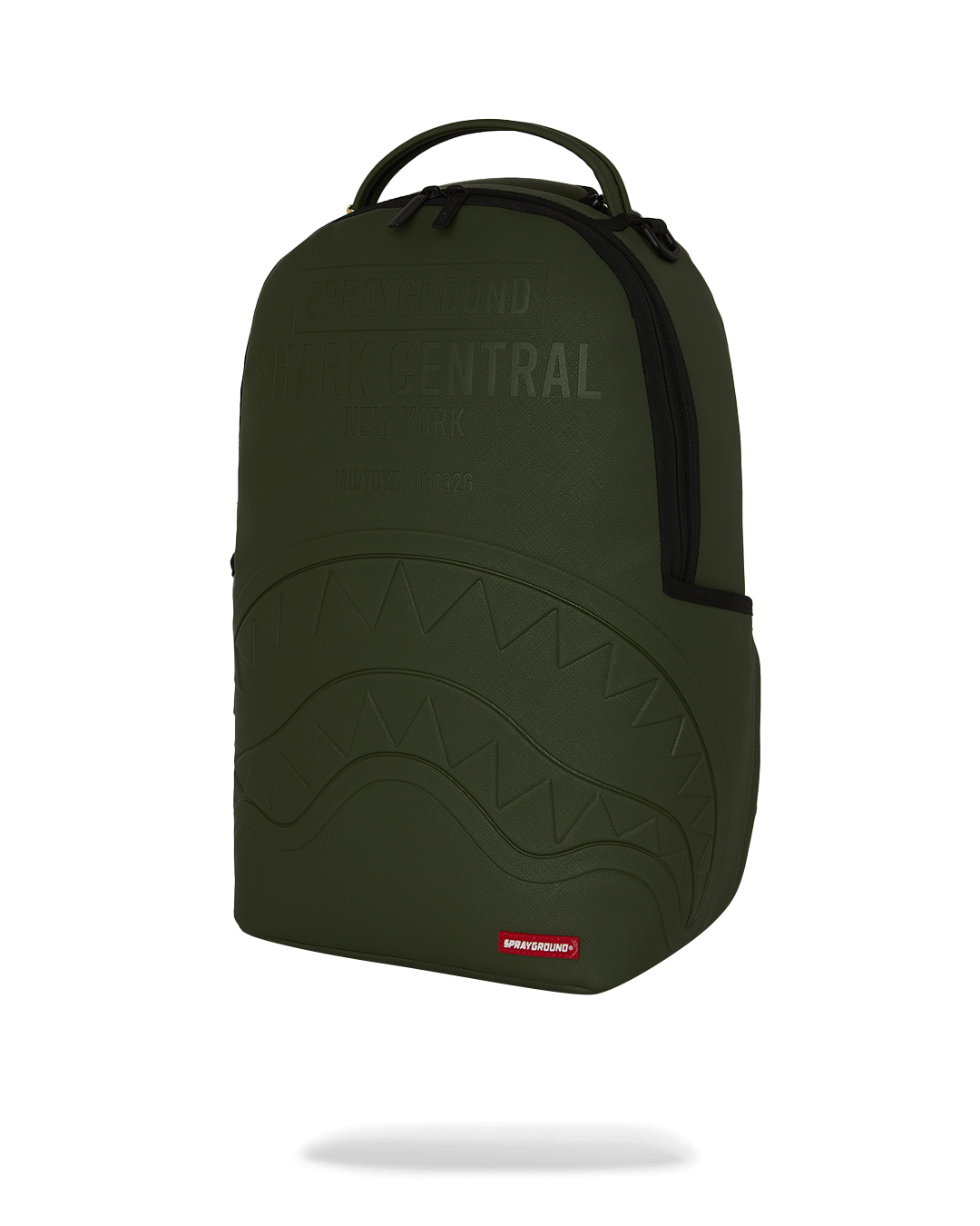 SHARK CENTRAL EMBOSSED GREEN DLXSV BACKPACK