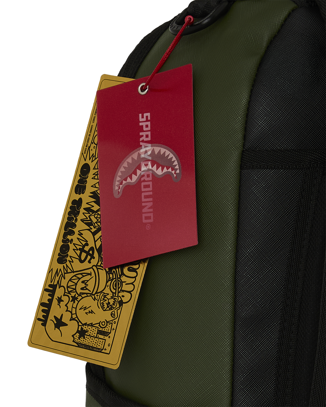 SHARK CENTRAL EMBOSSED GREEN DLXSV BACKPACK
