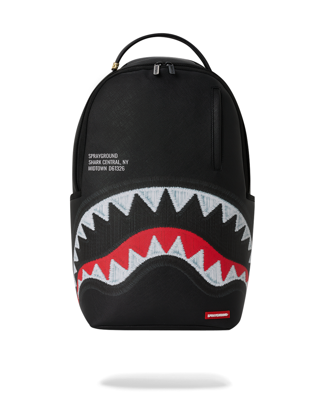 SHARK CENTRAL BLACK EMBROIDERED SHARK DLXSV BACKPACK