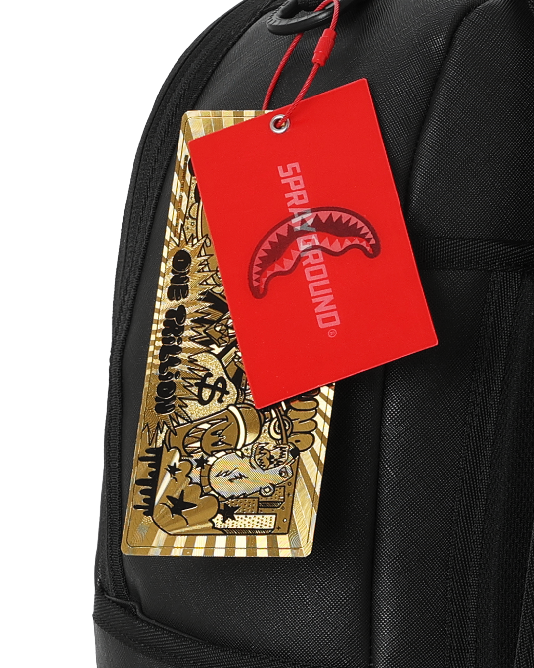 SHARK CENTRAL BLACK EMBROIDERED SHARK DLXSV BACKPACK