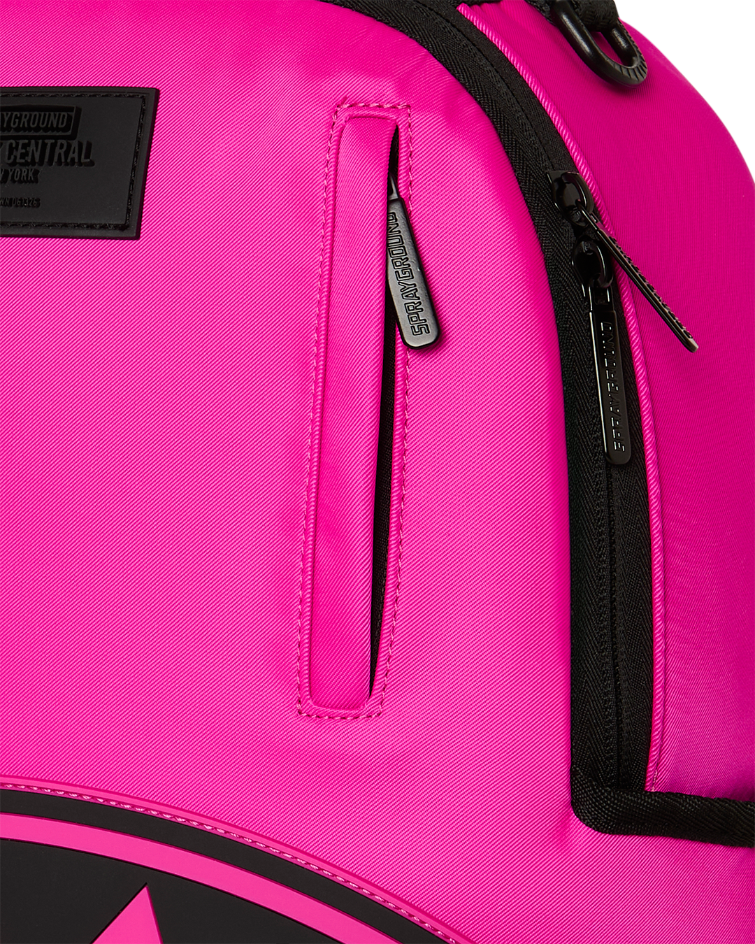 SHARK CENTRAL WHITE STENCIL SHARK PINK DLXSV BACKPACK