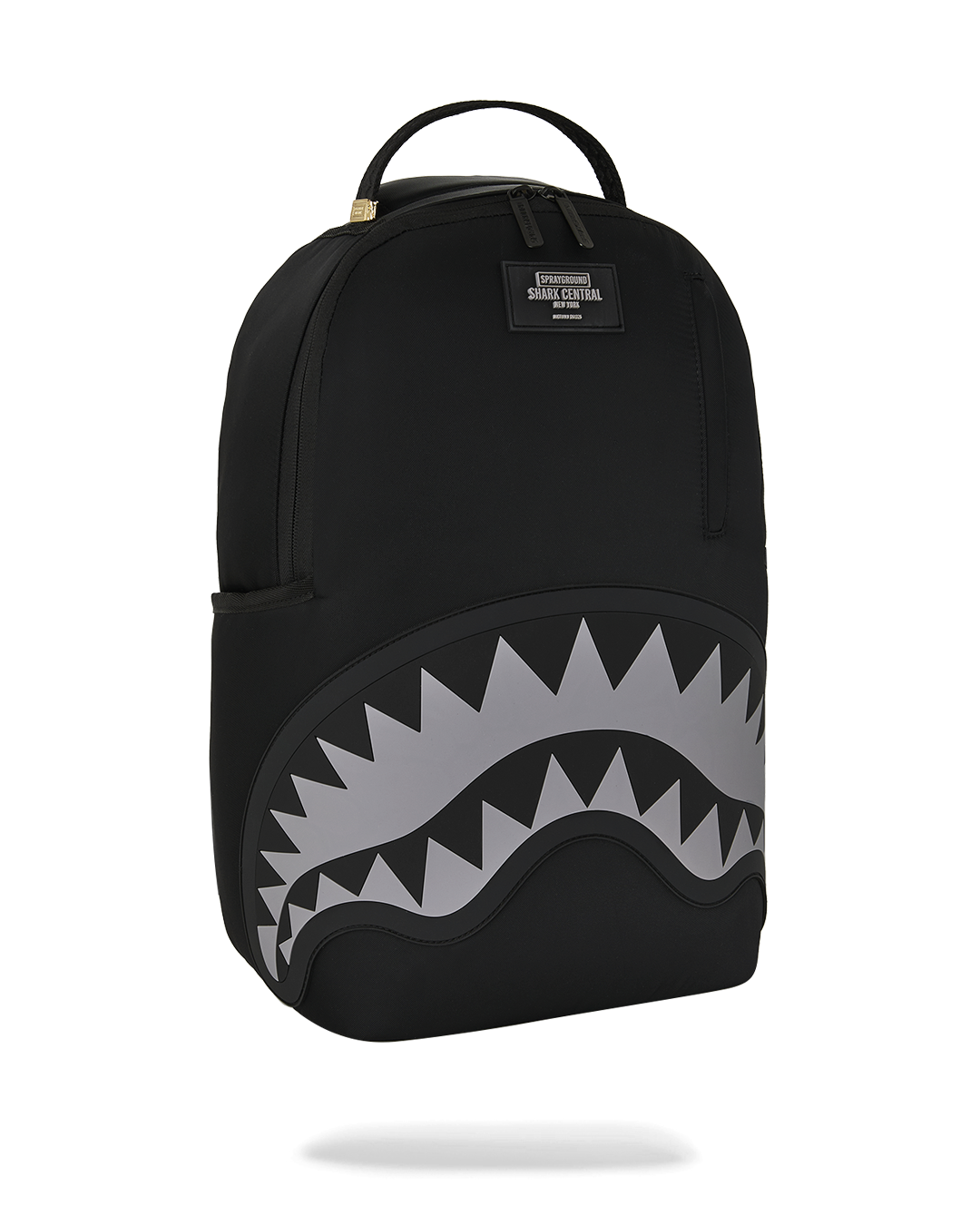 SHARK CENTRAL BLACK NYLON GRAY EMBOSSED DLXS BACKPACK