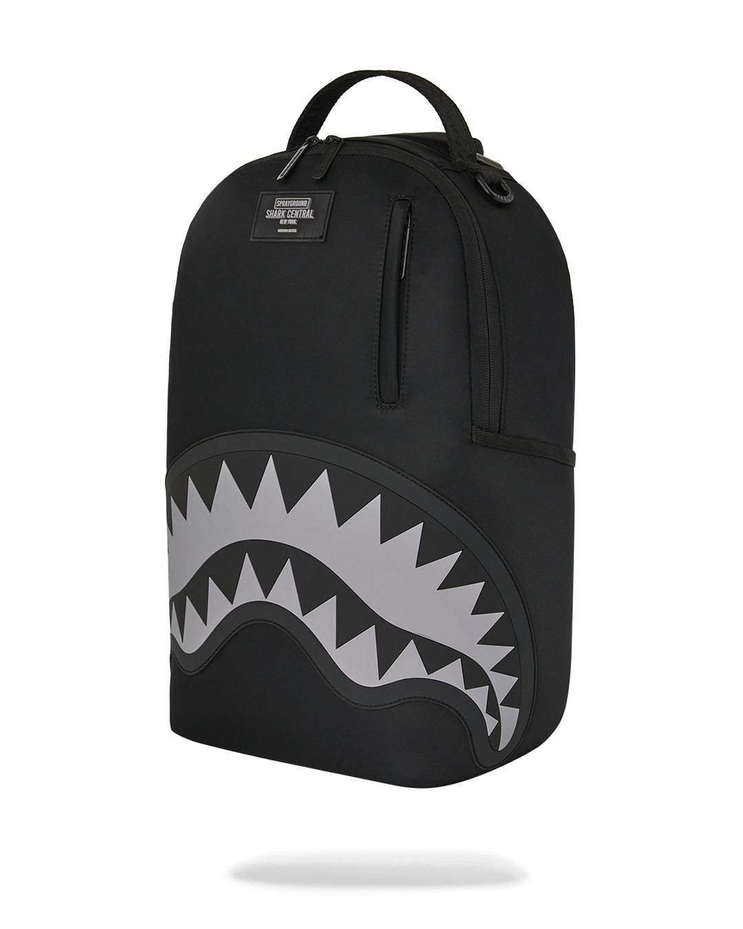 SHARK CENTRAL BLACK NYLON GRAY EMBOSSED DLXS BACKPACK