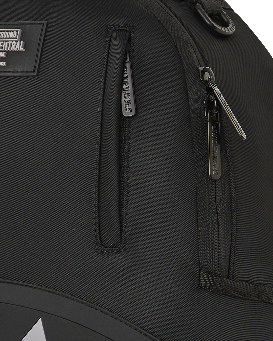 SHARK CENTRAL BLACK NYLON GRAY EMBOSSED DLXS BACKPACK