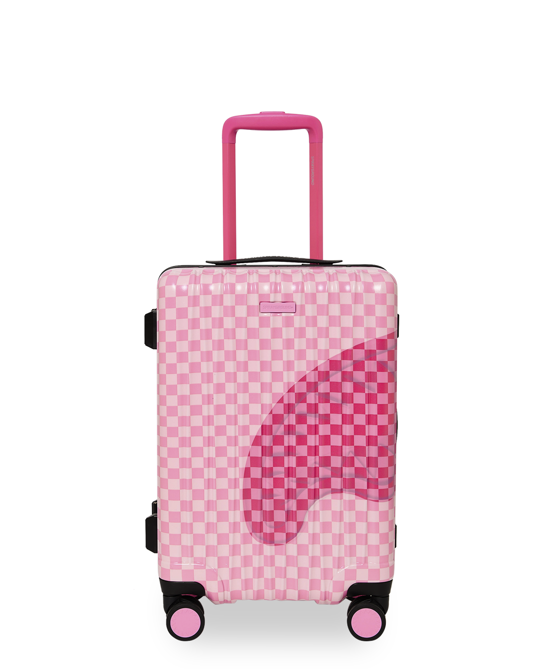 PINK SHARKS IN PARIS PATCH CARRY-ON LUGGAGE