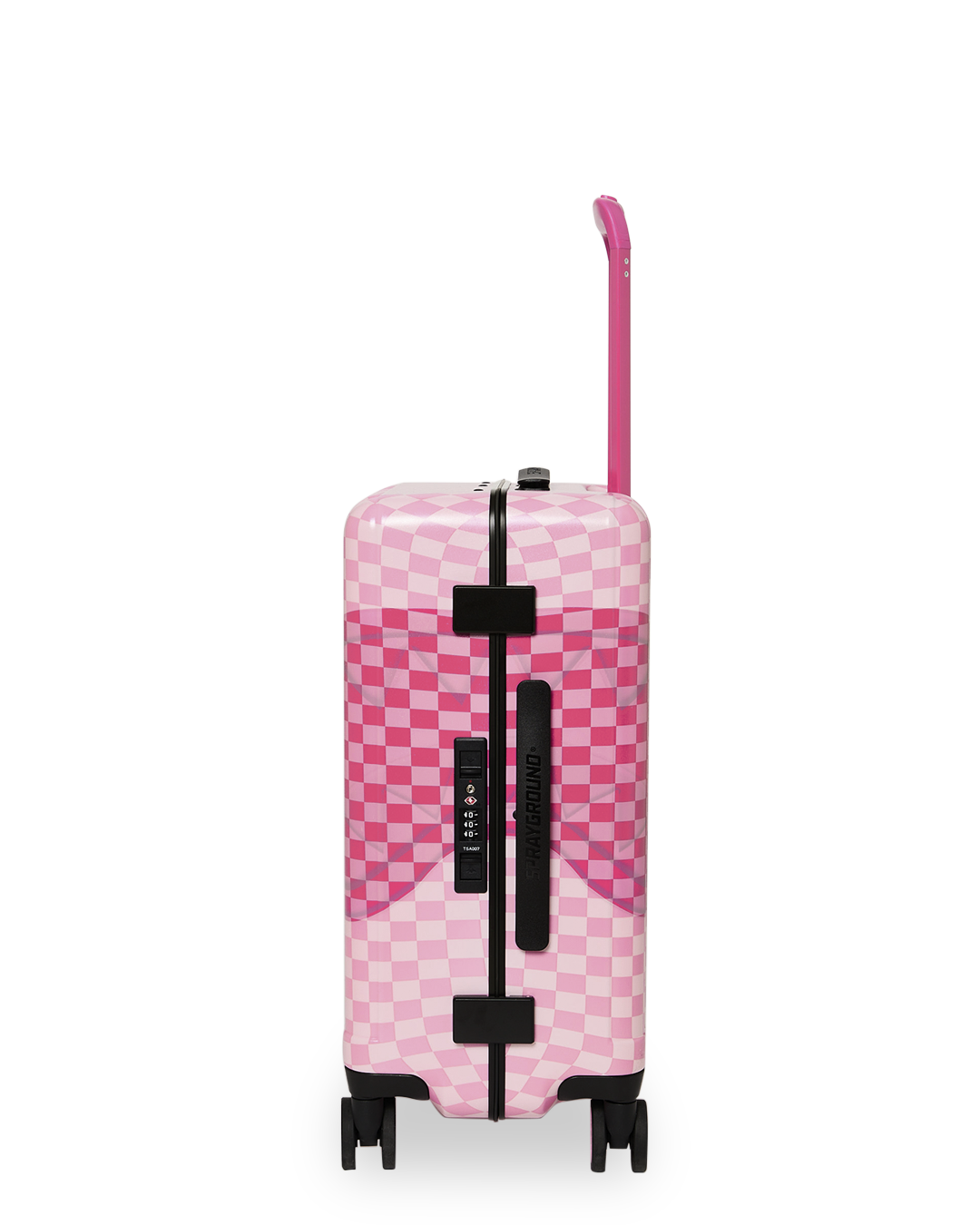 PINK SHARKS IN PARIS PATCH CARRY-ON LUGGAGE