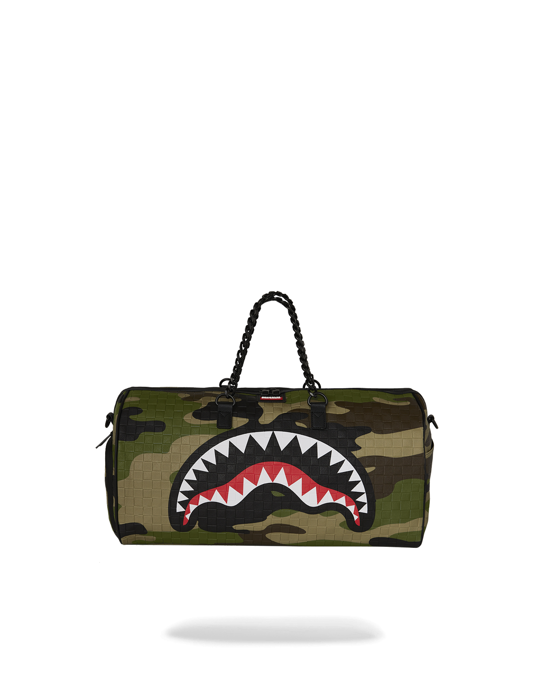 WOODLAND CAMO CHECK CHAIN DUFFLE