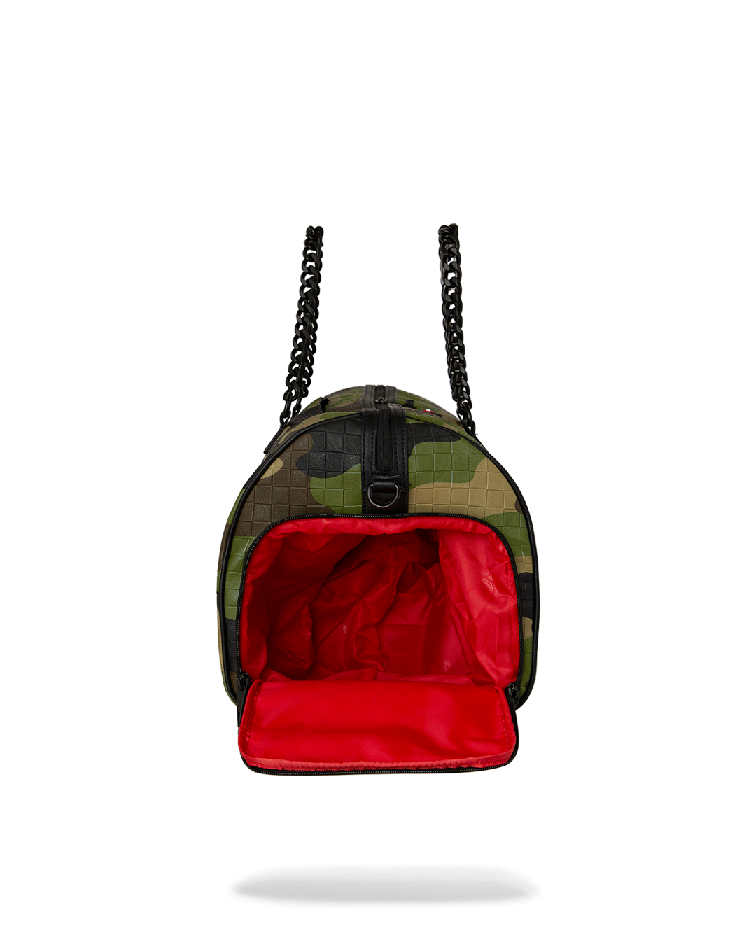 WOODLAND CAMO CHECK CHAIN DUFFLE