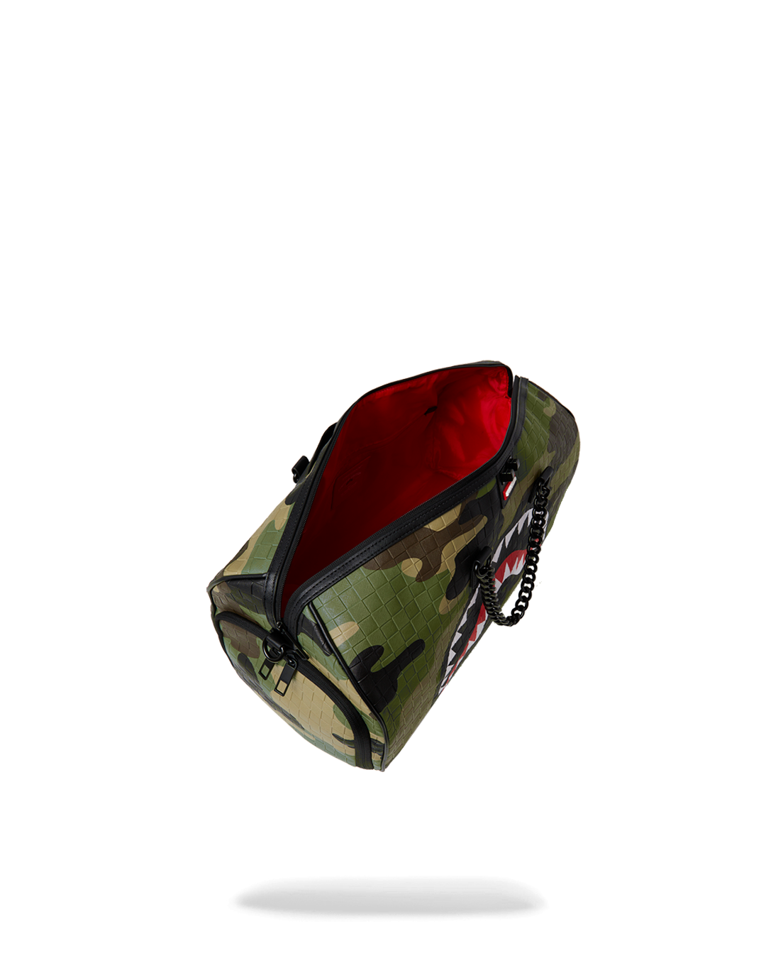 WOODLAND CAMO CHECK CHAIN DUFFLE