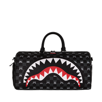 GRAY PEEKING CHARACTER CHECK DUFFLE