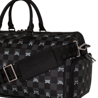 GRAY PEEKING CHARACTER CHECK DUFFLE