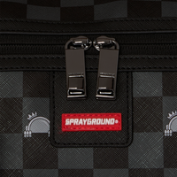 GRAY PEEKING CHARACTER CHECK DUFFLE