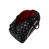 GRAY PEEKING CHARACTER CHECK DUFFLE