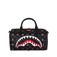 GRAY PEEKING CHARACTER CHECK MINI DUFFLE