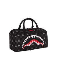 GRAY PEEKING CHARACTER CHECK MINI DUFFLE