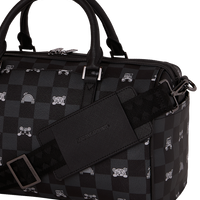 GRAY PEEKING CHARACTER CHECK MINI DUFFLE