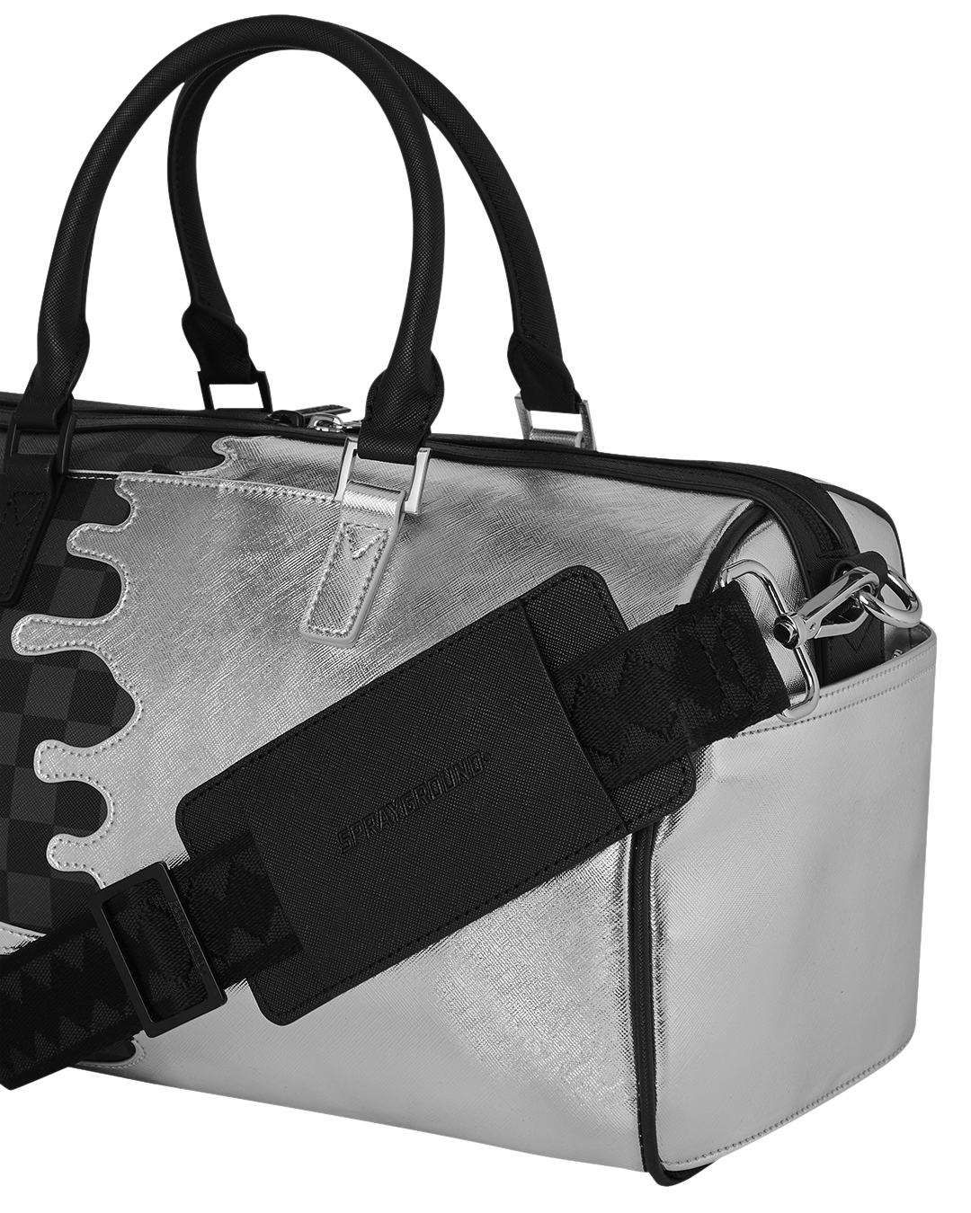 SILVER SIDE DRIP MINI DUFFLE