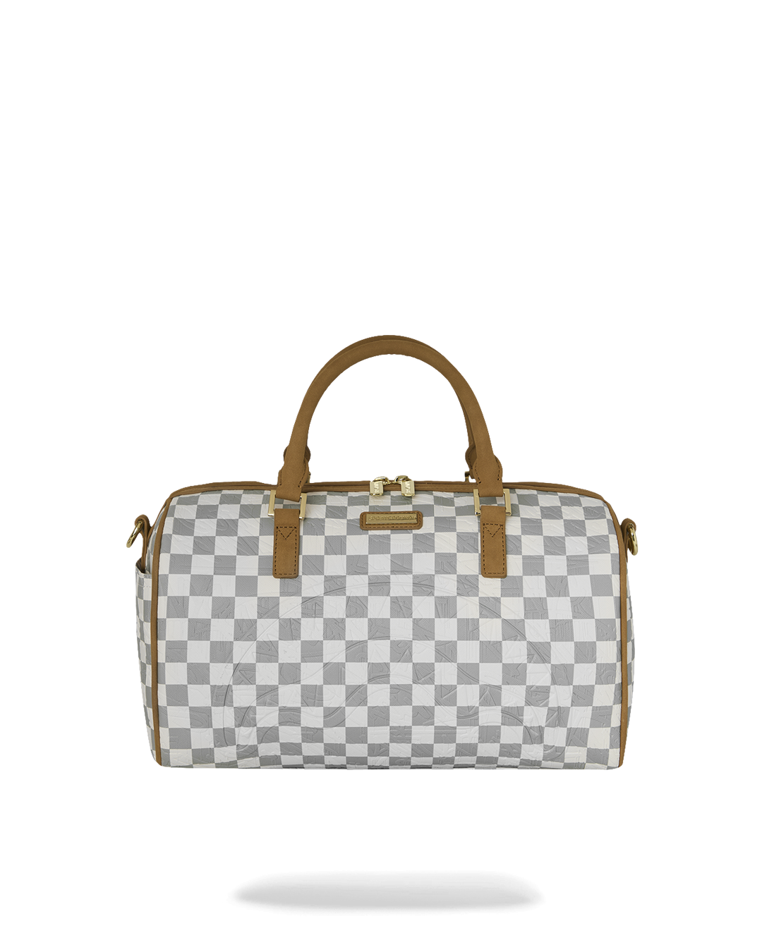 GRAFF EMBOSSED CREAM CHECK MINI DUFFLE