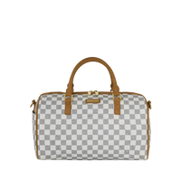 GRAFF EMBOSSED CREAM CHECK MINI DUFFLE