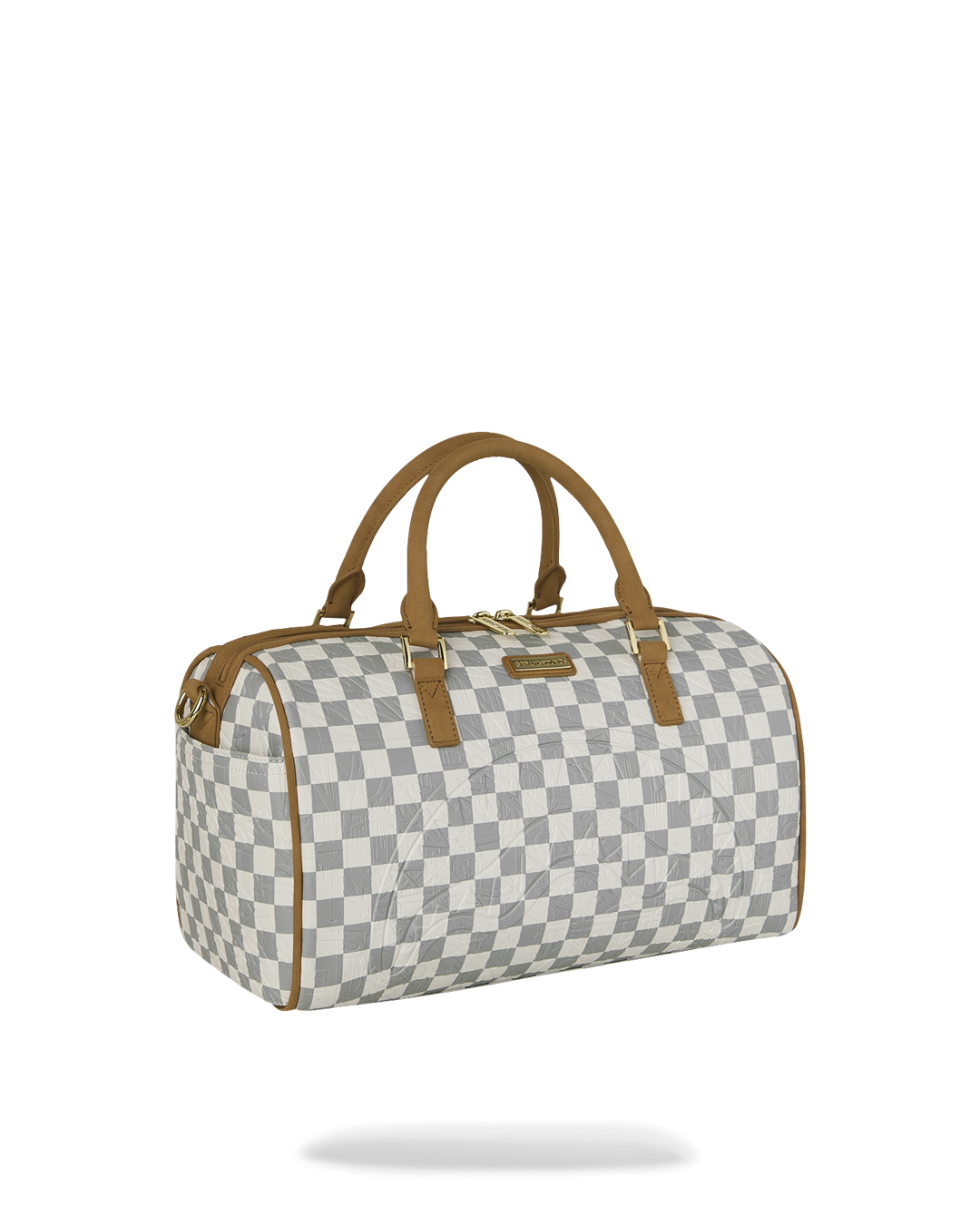 GRAFF EMBOSSED CREAM CHECK MINI DUFFLE