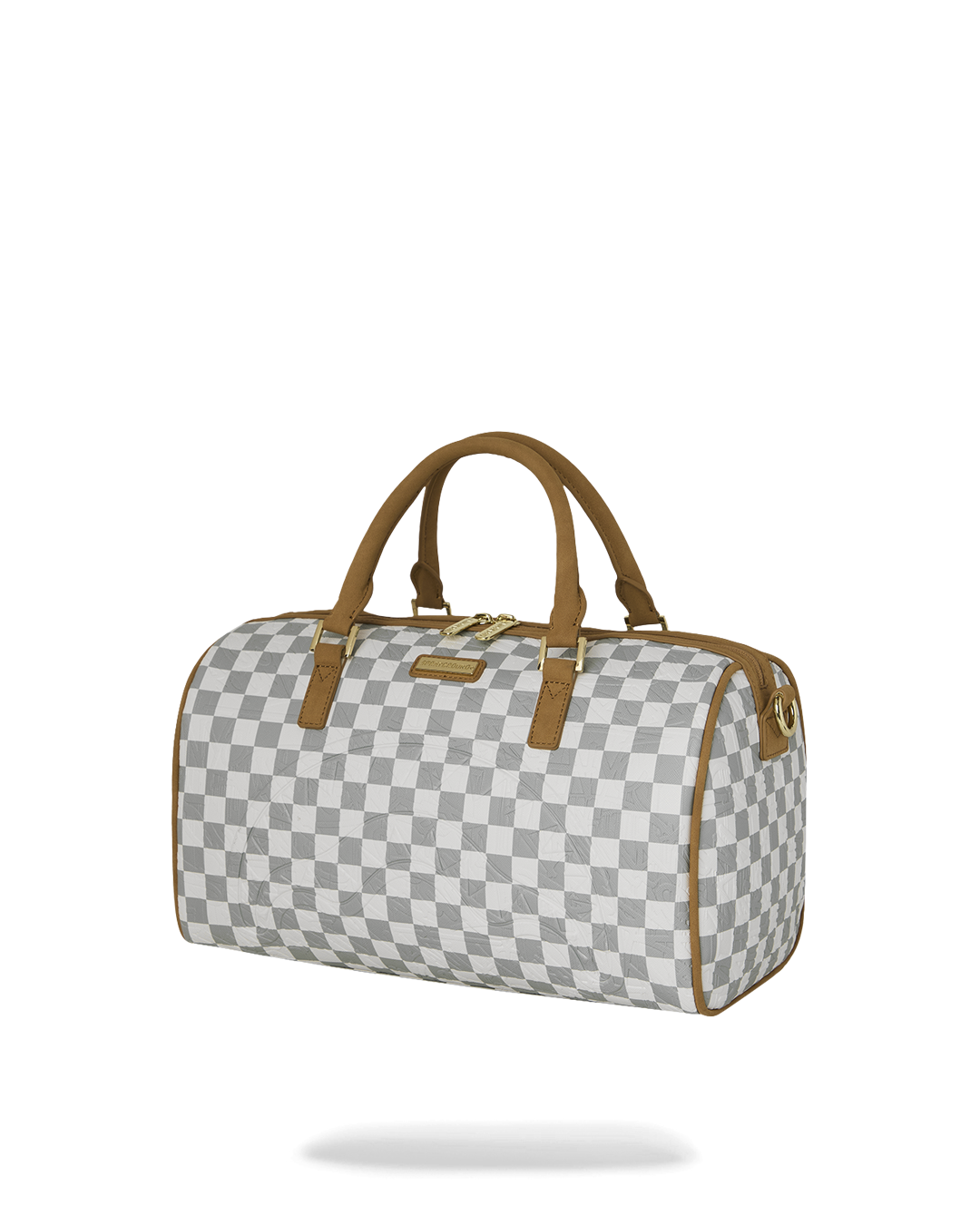 GRAFF EMBOSSED CREAM CHECK MINI DUFFLE