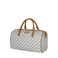 GRAFF EMBOSSED CREAM CHECK MINI DUFFLE
