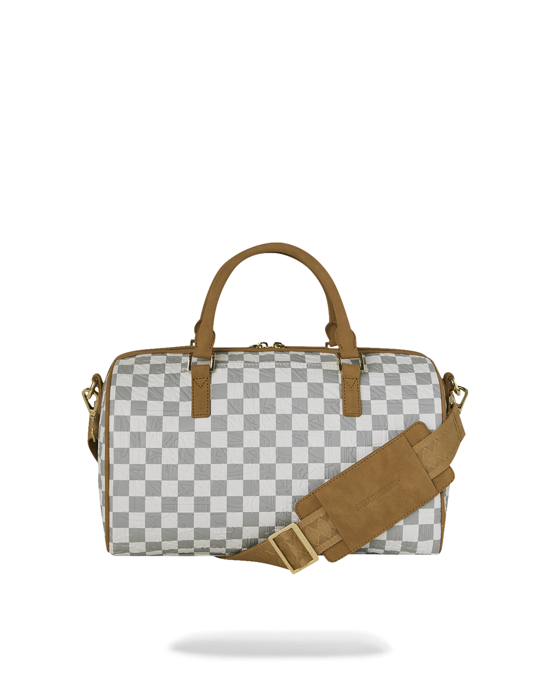 GRAFF EMBOSSED CREAM CHECK MINI DUFFLE