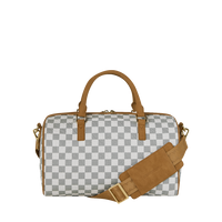 GRAFF EMBOSSED CREAM CHECK MINI DUFFLE