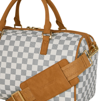 GRAFF EMBOSSED CREAM CHECK MINI DUFFLE