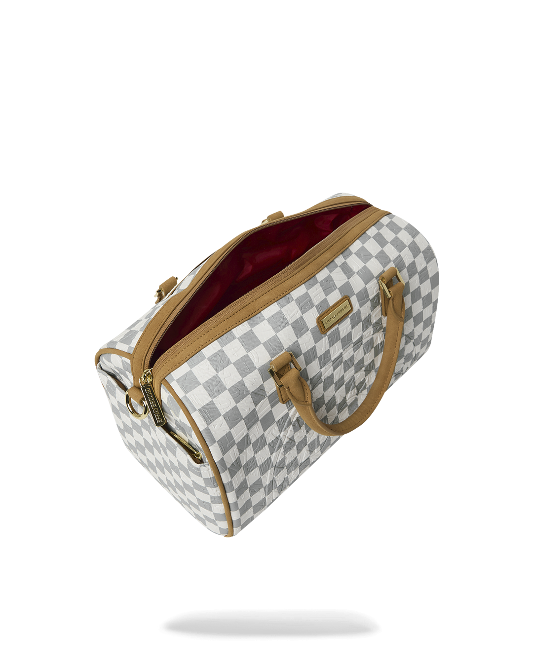 GRAFF EMBOSSED CREAM CHECK MINI DUFFLE