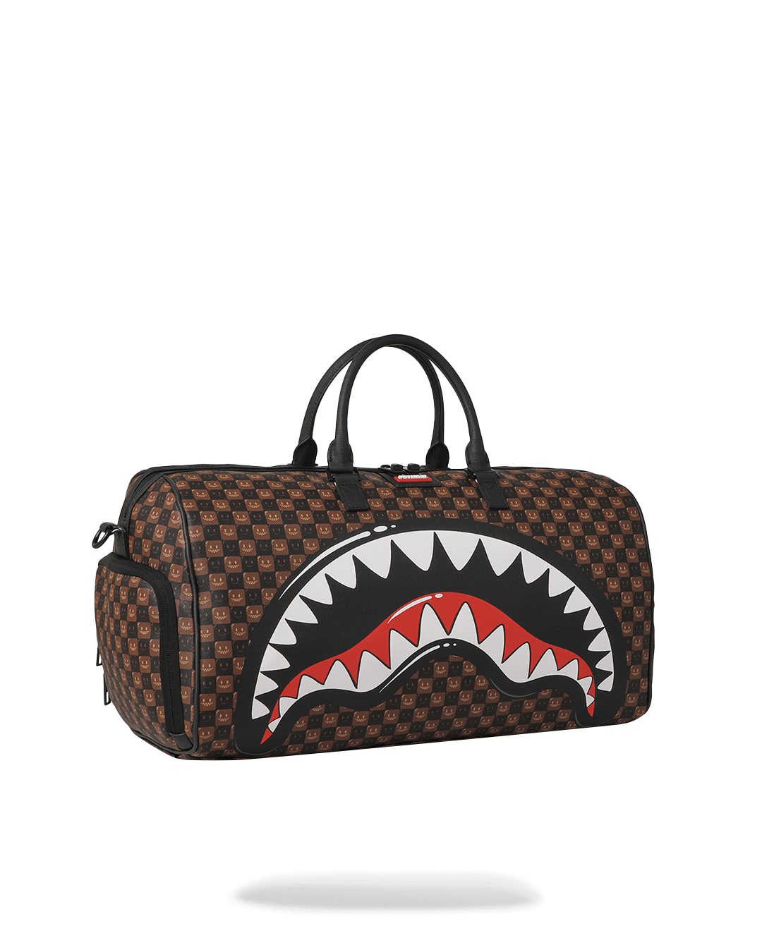 SHARKS IN PARIS WTF BUBBLE BROWN CHECK LARGE DUFFLE