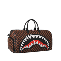 SHARKS IN PARIS WTF BUBBLE BROWN CHECK LARGE DUFFLE
