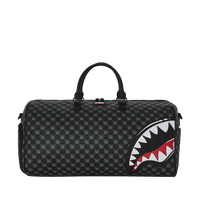 SHARKS IN PARIS WTF BUBBLY BLACK CHECK LARGE DUFFLE