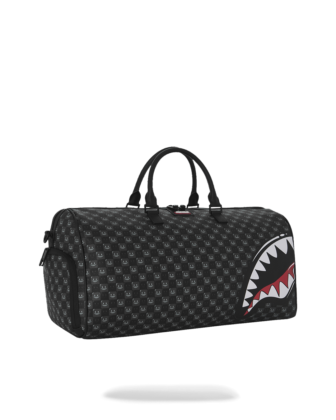 SHARKS IN PARIS WTF BUBBLY BLACK CHECK LARGE DUFFLE