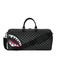 SHARKS IN PARIS WTF BUBBLY BLACK CHECK LARGE DUFFLE