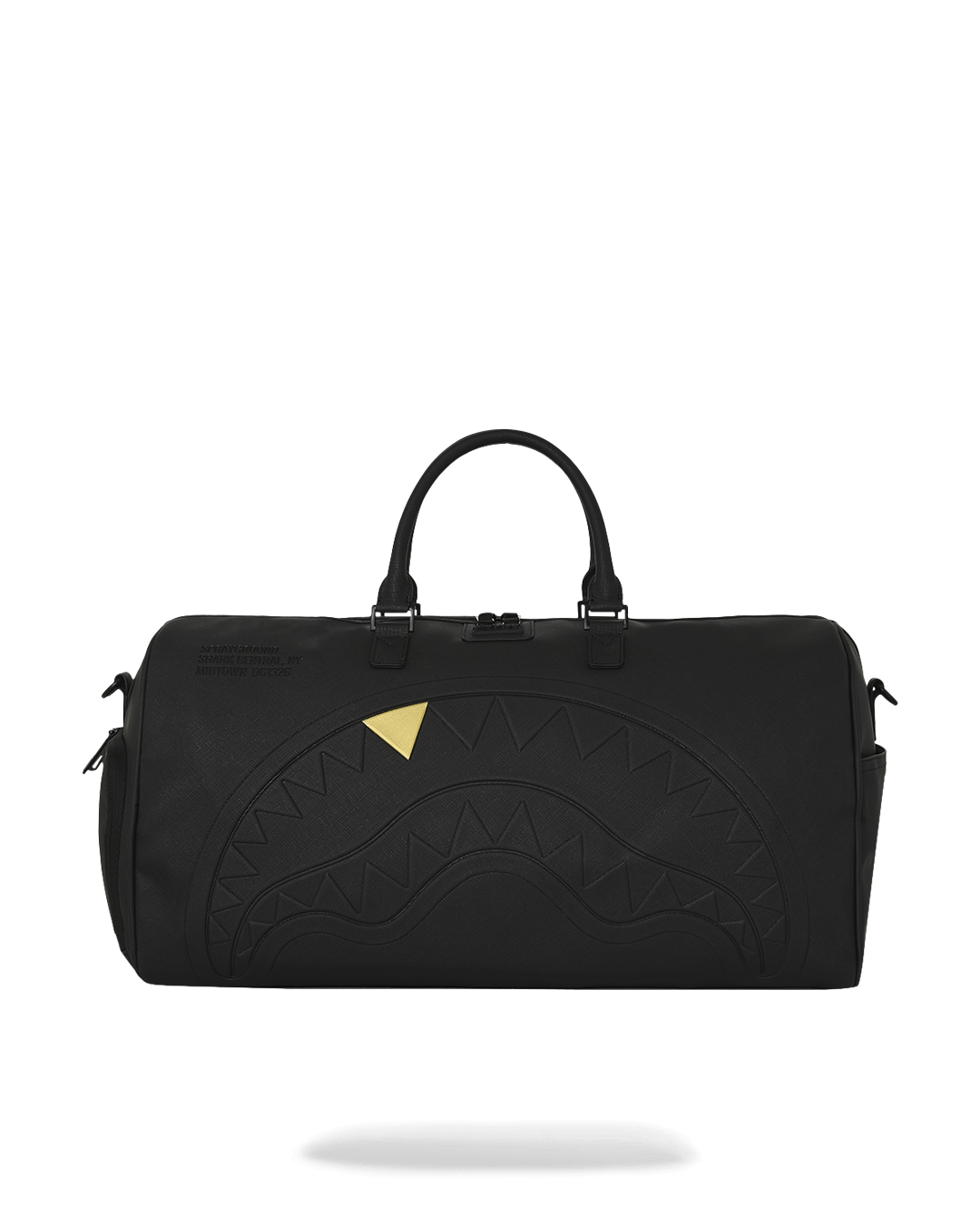 BLACKED OUT EMBOSSED GOLD TOOTH DUFFLE