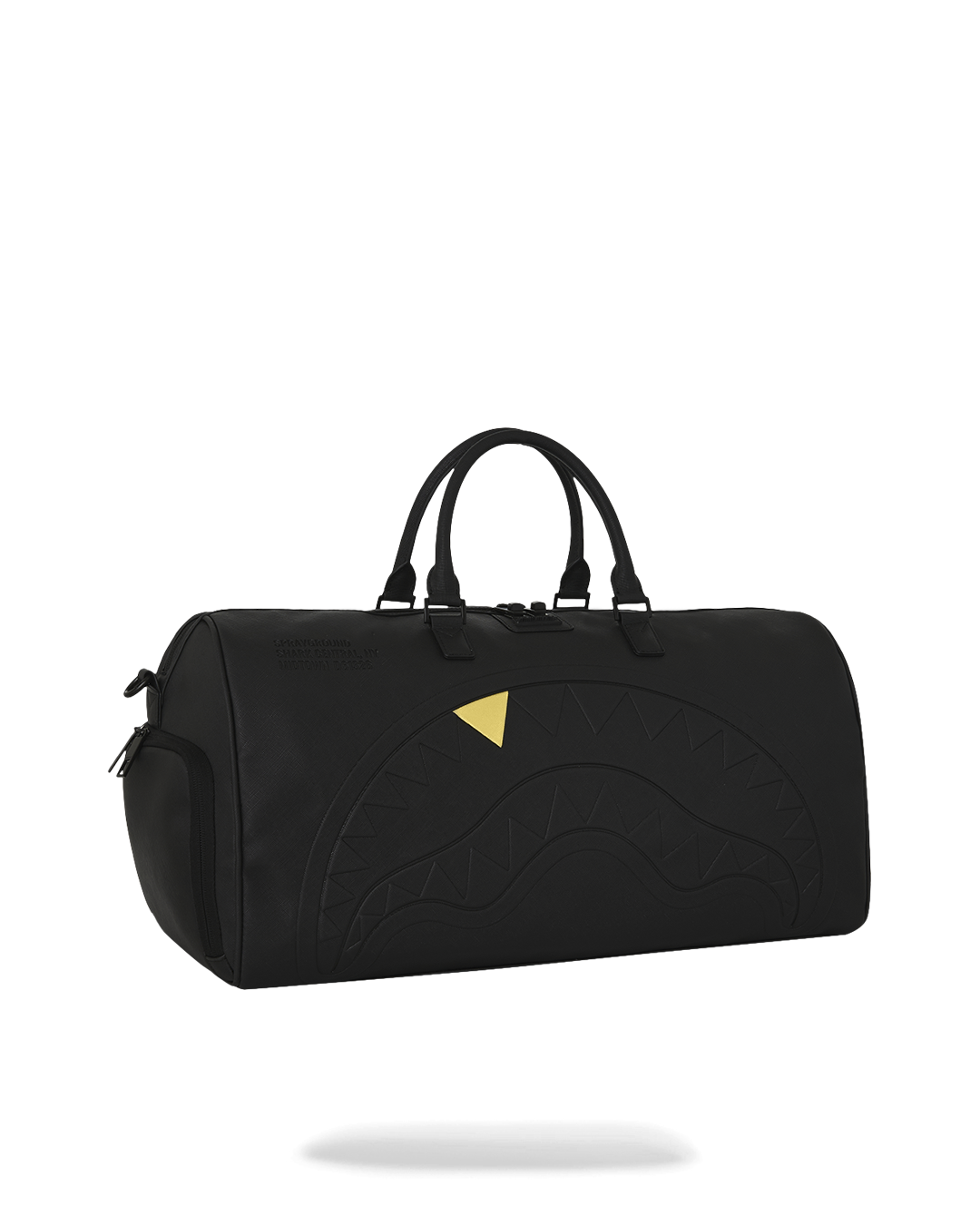 BLACKED OUT EMBOSSED GOLD TOOTH DUFFLE