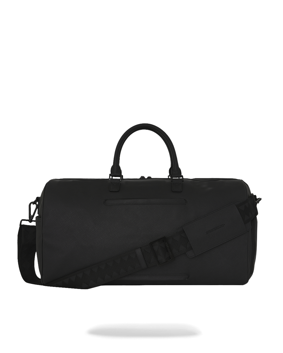 BLACKED OUT EMBOSSED GOLD TOOTH DUFFLE