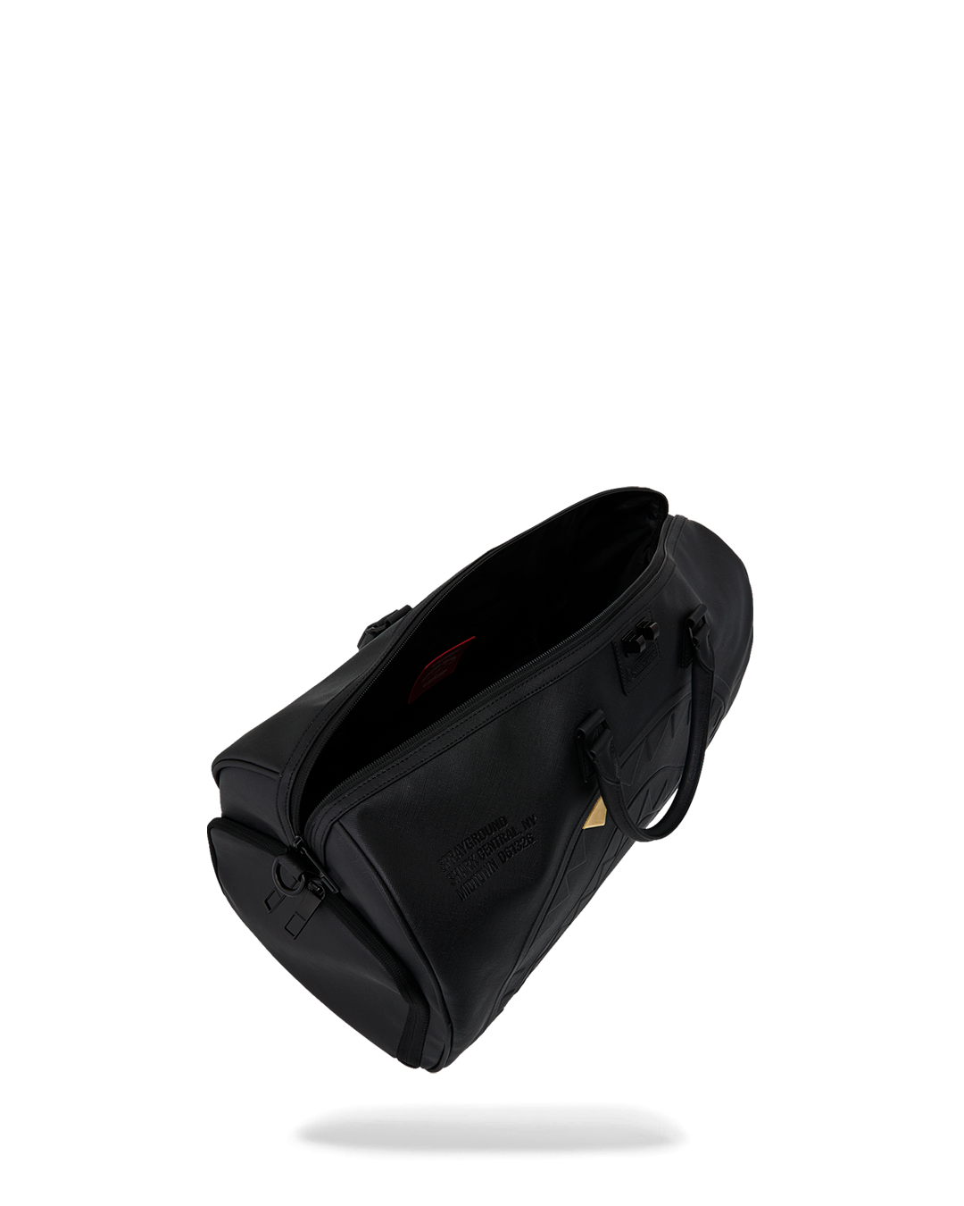 BLACKED OUT EMBOSSED GOLD TOOTH DUFFLE