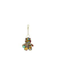 MAGAZINE COLLAGE BEAR KEYCHAIN