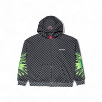 SPLATTER BUNNY OVER FULL ZIP HOODIES